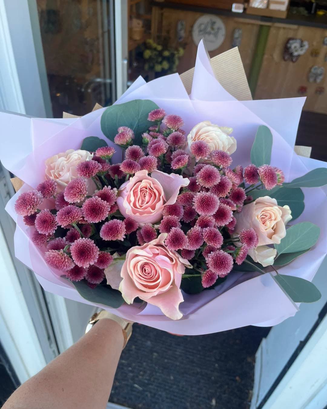 A seasonal hand-tied bouquet from Bloemist Family Florist